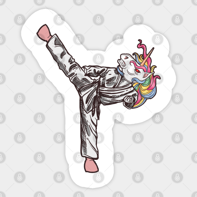 Judo unicorn Judo Unicorn Sticker TeePublic